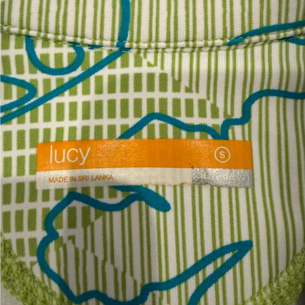 Lucy Hawaiian Print Sun Protection Zip-Up Athletic Jacket Size Small Running - Picture 10 of 16